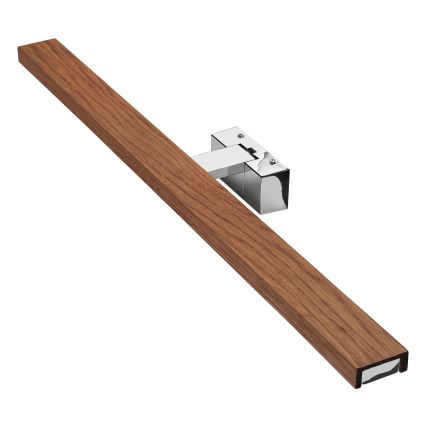 BRILAGI - LED Kupaonsko osvjetljenje za ogledalo 3u1 WOODY MIRROR LED/15W/230V 80 cm IP44 polirani krom/hrast-trešnja