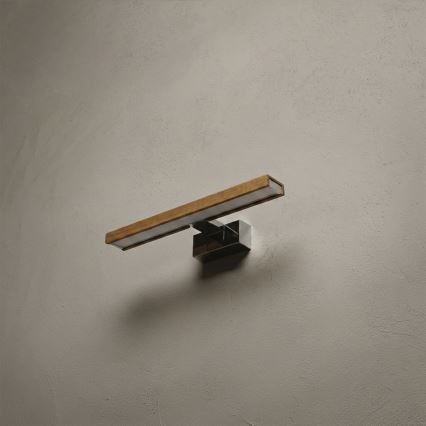 Brilagi - LED rasvjeta za kupaonsko ogledalo 3u1 WOODY MIRROR LED/8W/230V 40 cm IP44 sjajni krom/hrast
