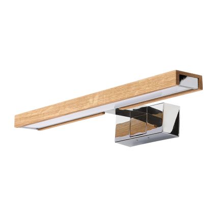 Brilagi - LED rasvjeta za kupaonsko ogledalo 3u1 WOODY MIRROR LED/8W/230V 40 cm IP44 sjajni krom/hrast