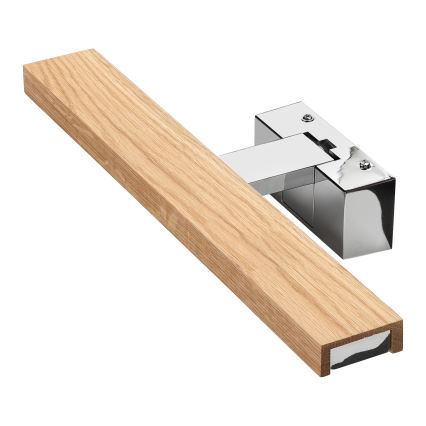 Brilagi - LED rasvjeta za kupaonsko ogledalo 3u1 WOODY MIRROR LED/8W/230V 40 cm IP44 sjajni krom/hrast