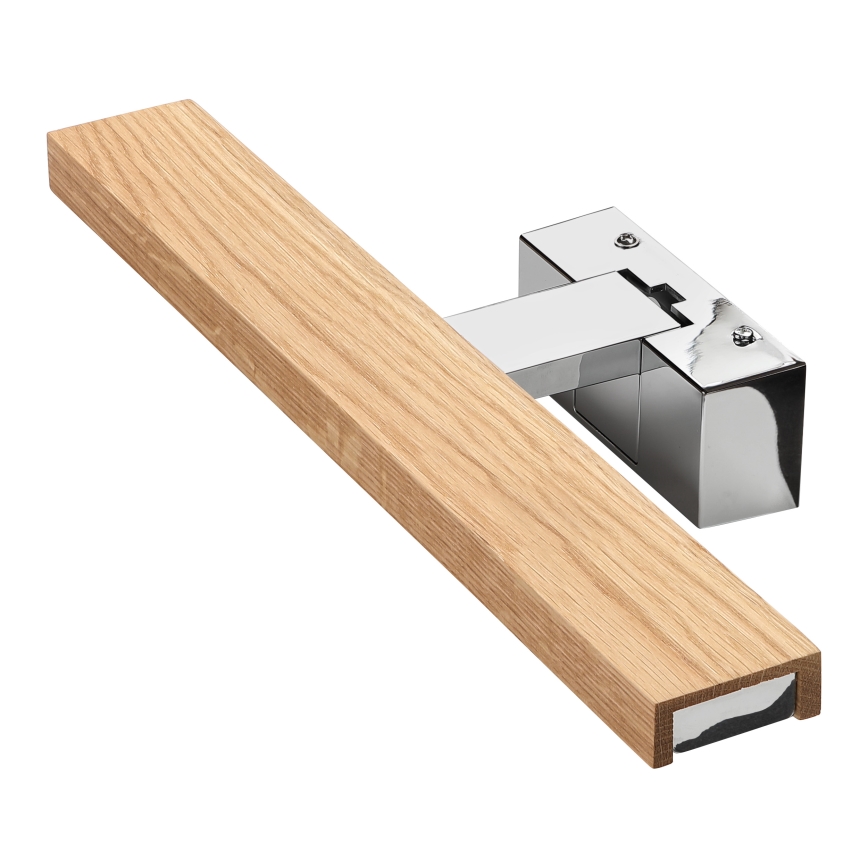 Brilagi - LED rasvjeta za kupaonsko ogledalo 3u1 WOODY MIRROR LED/8W/230V 40 cm IP44 sjajni krom/hrast