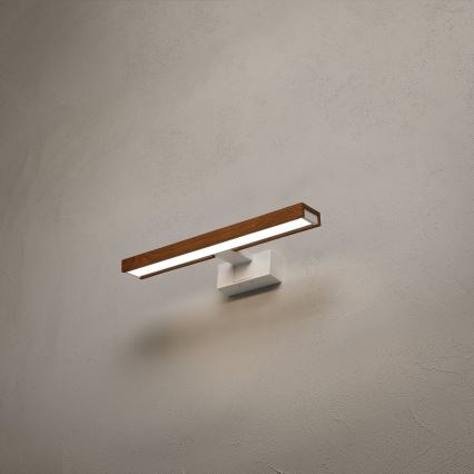 Brilagi - LED kupaonsko osvjetljenje za ogledalo 3u1 WOODY MIRROR LED/8W/230V 40 cm IP44 bijela/hrast trešnja