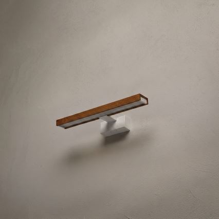 Brilagi - LED kupaonsko osvjetljenje za ogledalo 3u1 WOODY MIRROR LED/8W/230V 40 cm IP44 bijela/hrast trešnja