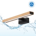 Brilagi - LED kupaonsko osvjetljenje za ogledalo 3u1 WOODY MIRROR LED/8W/230V IP44 crna/hrast