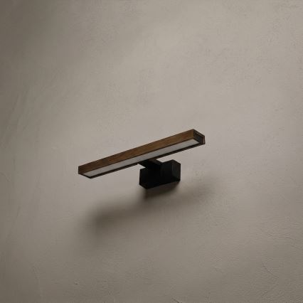 Brilagi - LED kupaonsko osvjetljenje za ogledalo 3 u 1 WOODY MIRROR LED/8W/230V 40 cm IP44 crna/hrast-orah