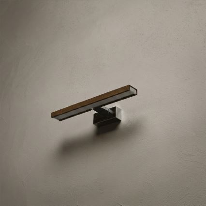 Brilagi - LED kupaonsko osvjetljenje za ogledalo 3u1 WOODY MIRROR LED/8W/230V 40 cm IP44 sjajni krom/hrast orah