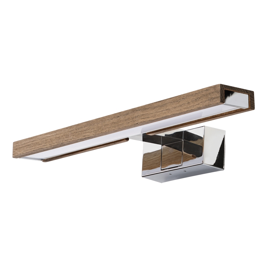 Brilagi - LED kupaonsko osvjetljenje za ogledalo 3u1 WOODY MIRROR LED/8W/230V 40 cm IP44 sjajni krom/hrast orah