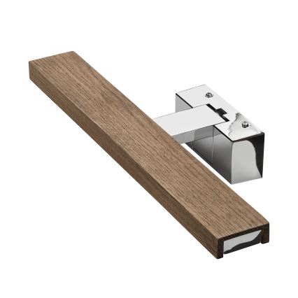 Brilagi - LED kupaonsko osvjetljenje za ogledalo 3u1 WOODY MIRROR LED/8W/230V 40 cm IP44 sjajni krom/hrast orah
