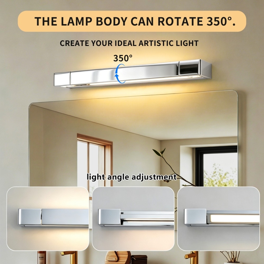 Brilagi - LED svjetlo za kupaonsko ogledalo AQUA LINE LED/12W/230V 45 cm IP44 sjajni krom CRI 90