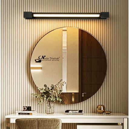 Brilagi - LED kupaonska rasvjeta za ogledalo AQUA LINE LED/18W/230V 60 cm IP44 crna CRI 90