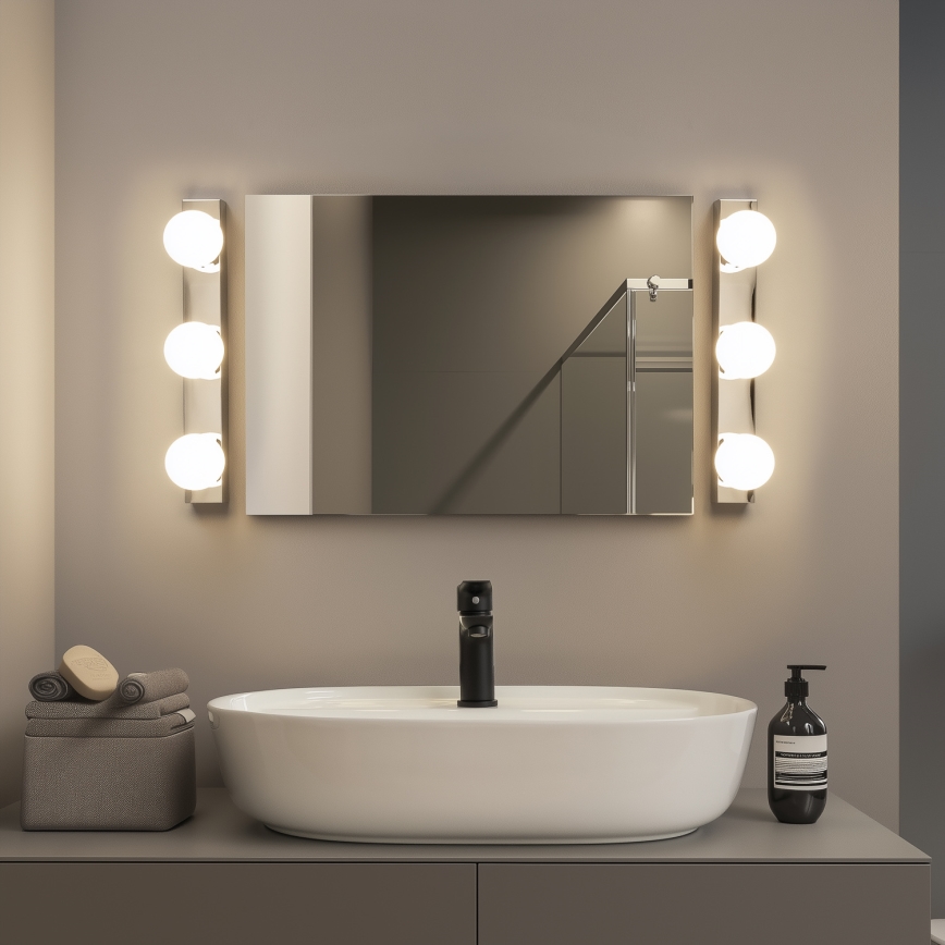 Brilagi - LED osvjetljenje za kupaonsko ogledalo HOLLYWOOD 3xLED/3W/230V 39 cm IP44 sjajni krom
