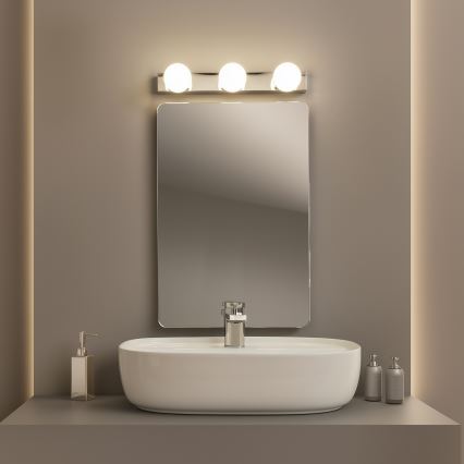 Brilagi - LED osvjetljenje za kupaonsko ogledalo HOLLYWOOD 3xLED/3W/230V 39 cm IP44 sjajni krom