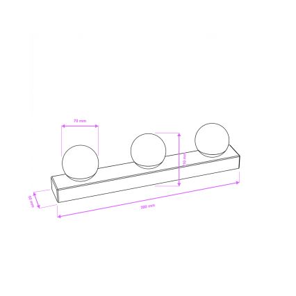 Brilagi - LED osvjetljenje za kupaonsko ogledalo HOLLYWOOD 3xLED/3W/230V 39 cm IP44 sjajni krom