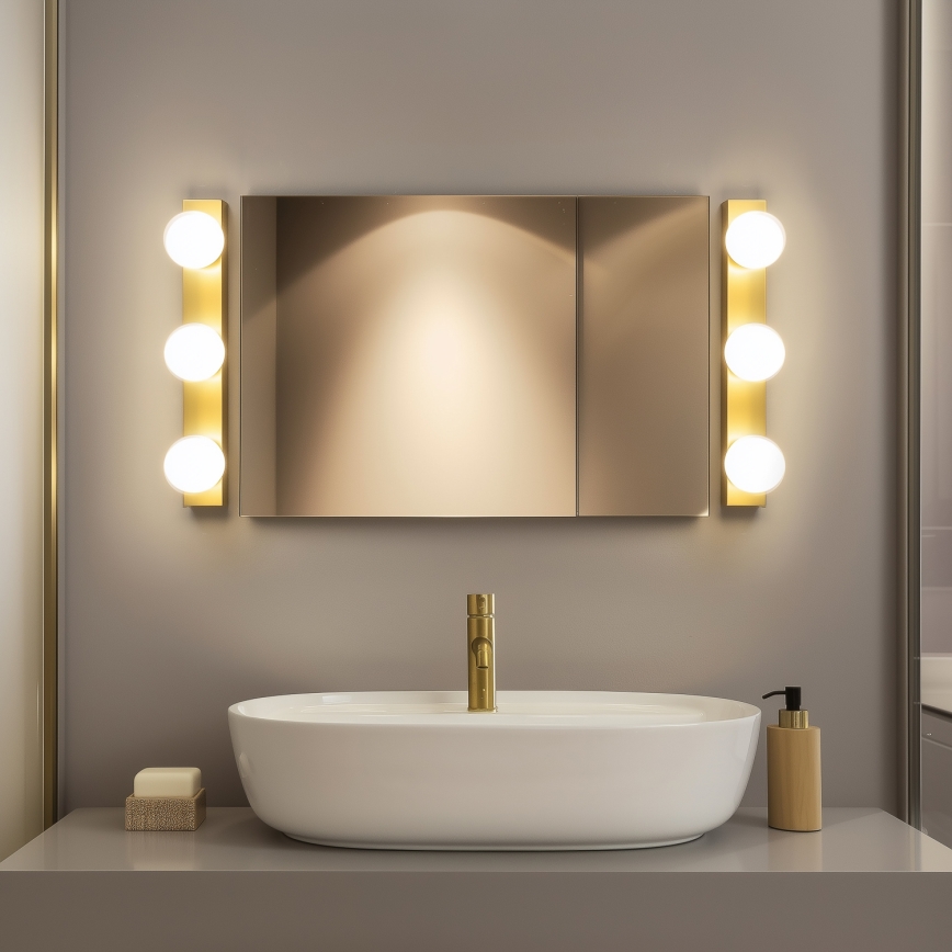 Brilagi - LED osvjetljenje za kupaonsko ogledalo HOLLYWOOD 3xLED/3W/230V 39 cm IP44 zlatna