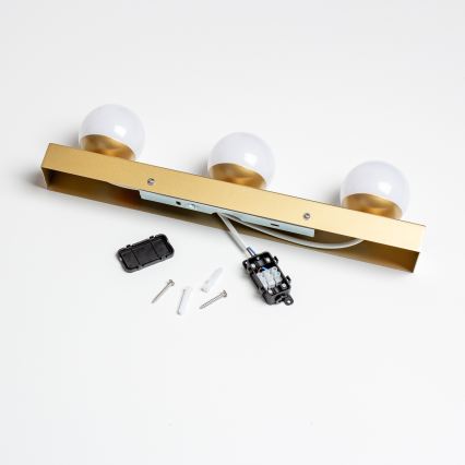 Brilagi - LED osvjetljenje za kupaonsko ogledalo HOLLYWOOD 3xLED/3W/230V 39 cm IP44 zlatna