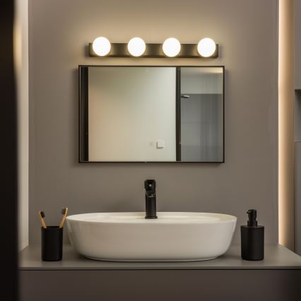 Brilagi - LED rasvjeta za kupaonsko ogledalo HOLLYWOOD 4xLED/3W/230V 53 cm IP44 crna