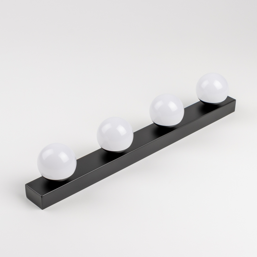 Brilagi - LED rasvjeta za kupaonsko ogledalo HOLLYWOOD 4xLED/3W/230V 53 cm IP44 crna