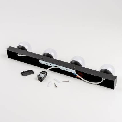Brilagi - LED rasvjeta za kupaonsko ogledalo HOLLYWOOD 4xLED/3W/230V 53 cm IP44 crna
