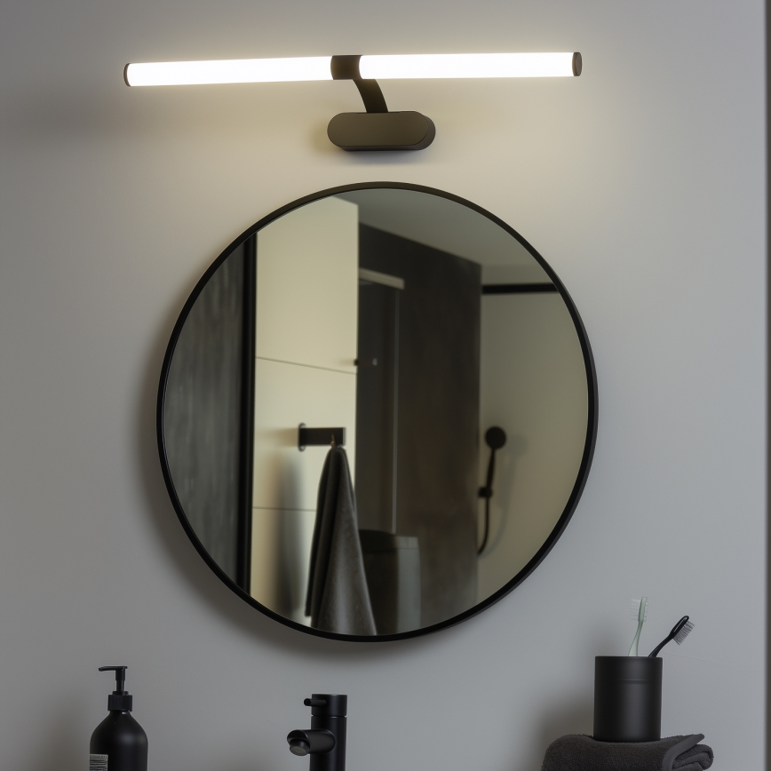 Brilagi - LED svjetlo za kupaonsko ogledalo 2 u 1 TUBEO LED/8W/230V 60 cm IP44 crno