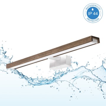 Brilagi - LED kupaonsko osvjetljenje za ogledalo WOODY MIRROR 3u1 LED/12W/230V 60 cm IP44 bijela/hrast-orah