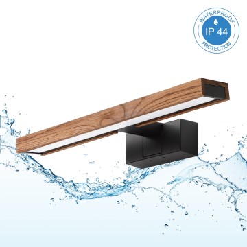 Brilagi - LED kupaonsko osvjetljenje za ogledalo WOODY MIRROR 3u1 LED/8W/230V 40 cm IP44 crna/hrast