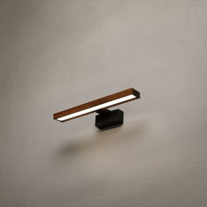 Brilagi - LED kupaonsko osvjetljenje za ogledalo WOODY MIRROR 3u1 LED/8W/230V 40 cm IP44 crna/hrast