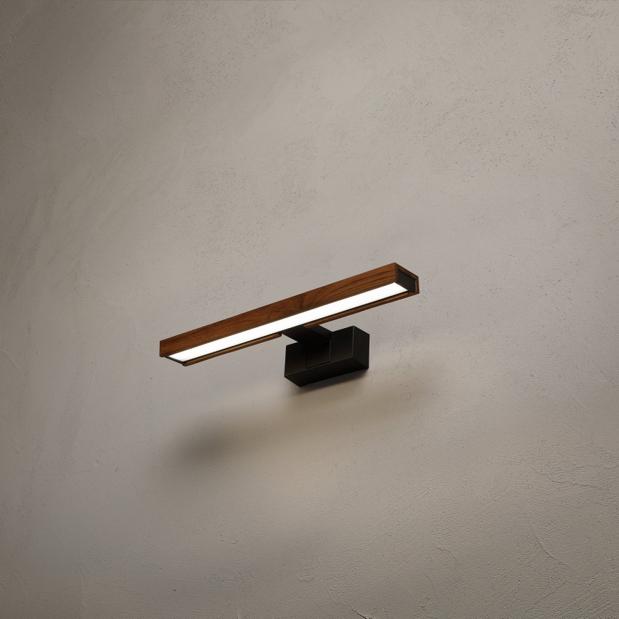Brilagi - LED kupaonsko osvjetljenje za ogledalo WOODY MIRROR 3u1 LED/8W/230V 40 cm IP44 crna/hrast