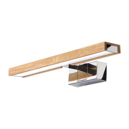 Brilagi - LED rasvjeta za kupaonsko ogledalo WOODY MIRROR 3u1 LED/8W/230V 40 cm IP44 sjajni krom/hrast