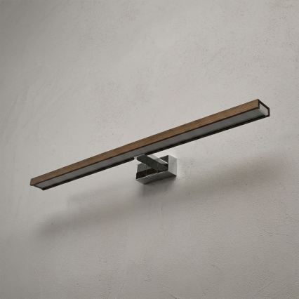 BRILAGI - LED kupaonsko osvjetljenje za ogledalo WOODY MIRROR 3v1 LED/15W/230V 80 cm IP44 sjajni krom/hrast orah