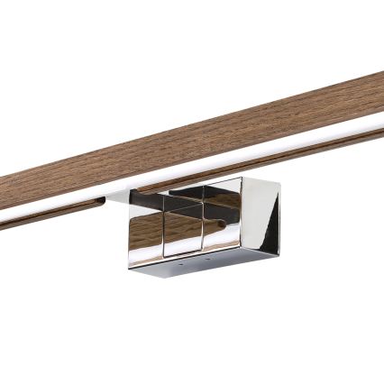 BRILAGI - LED kupaonsko osvjetljenje za ogledalo WOODY MIRROR 3v1 LED/15W/230V 80 cm IP44 sjajni krom/hrast orah