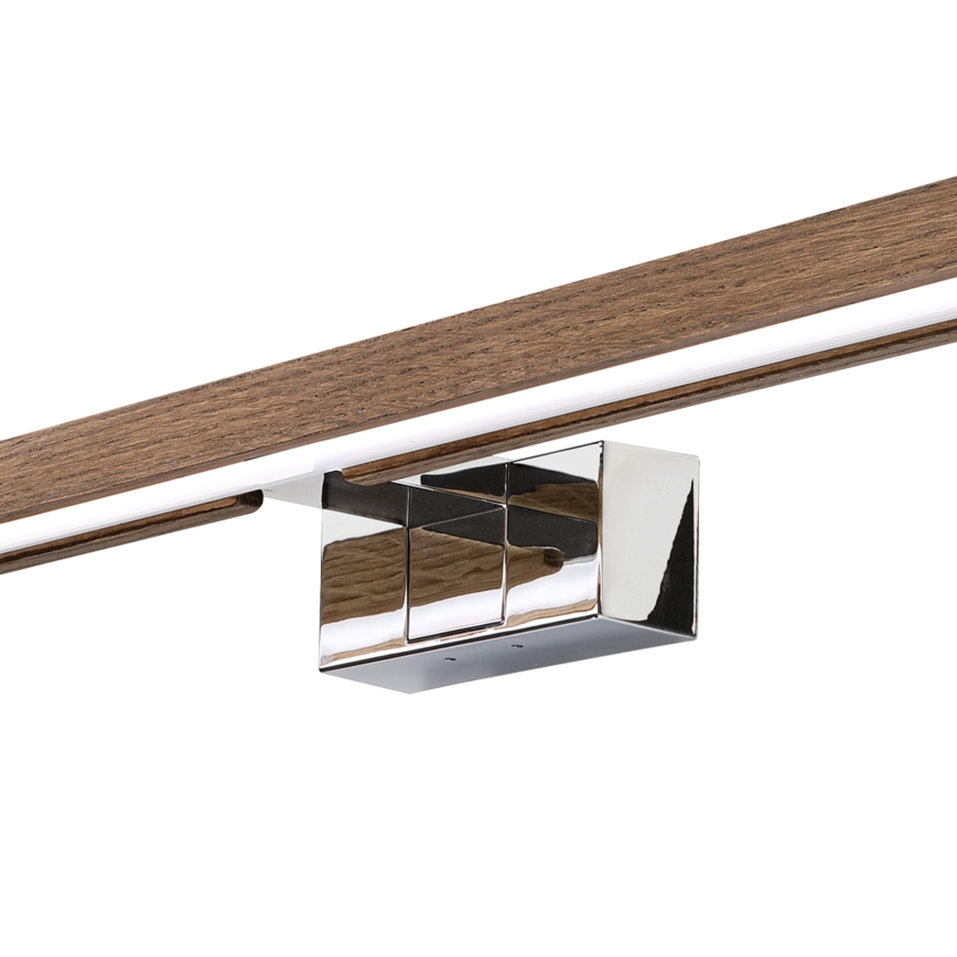 BRILAGI - LED kupaonsko osvjetljenje za ogledalo WOODY MIRROR 3v1 LED/15W/230V 80 cm IP44 sjajni krom/hrast orah