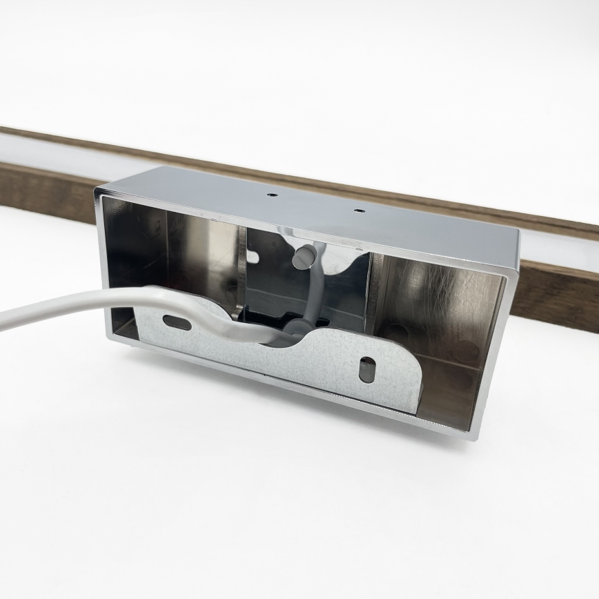 BRILAGI - LED kupaonsko osvjetljenje za ogledalo WOODY MIRROR 3v1 LED/15W/230V 80 cm IP44 sjajni krom/hrast orah