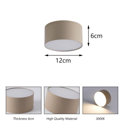 Brilagi - stropno LED svjetlo za kupaonicu FORIS LED/14W/230V Ø 12 cm bež IP44