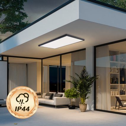 Brilagi - LED stropna svjetiljka za kupaonicu FRAME LED/96W/230V 120x60 cm 3000/4000/6000K IP44 crna