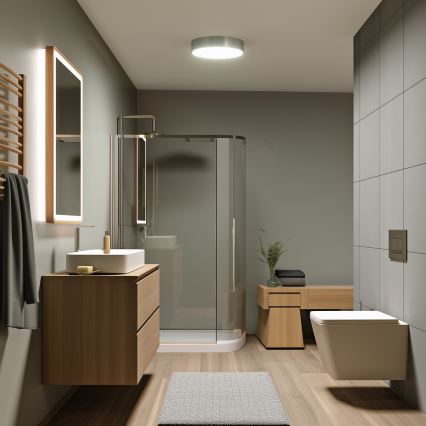 Brilagi - LED stropno svjetlo za kupaonicu POOL LED/24W/230V 3000/4000/5500K Ø 30 cm IP54 matirani krom