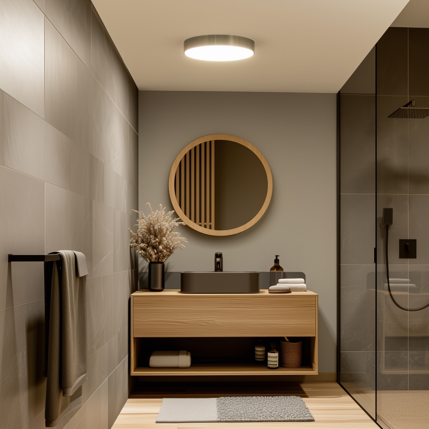 Brilagi - LED stropno svjetlo za kupaonicu POOL LED/36W/230V 3000/4000/5500K Ø 40 cm IP54 mesing