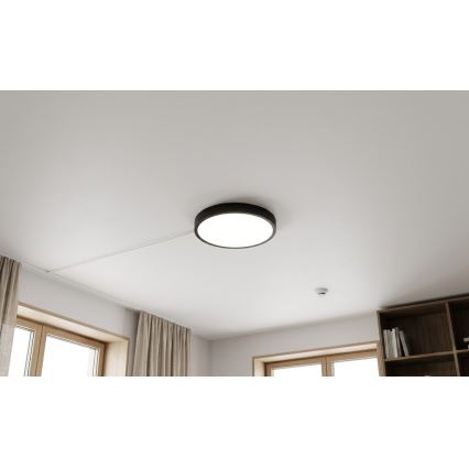 BRILAGI - LED stropno svjetlo za kupaonicu sa senzorom ZENNA LED/18W/230V promjer 29,5 cm IP44 crna + daljinski upravljač