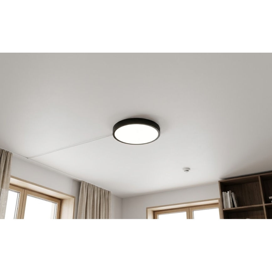 BRILAGI - LED stropno svjetlo za kupaonicu sa senzorom ZENNA LED/18W/230V promjer 29,5 cm IP44 crna + daljinski upravljač