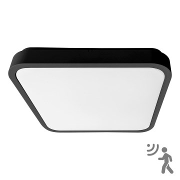 BRILAGI - LED kupaonsko stropno svjetlo s senzorom ZENNA LED/36W/230V 41,5x41,5 cm IP44 crno + daljinski upravljač