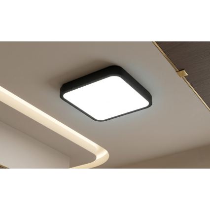 BRILAGI - LED kupaonsko stropno svjetlo sa senzorom ZENNA LED/18W/230V 28,5x28,5 cm IP44 crna + daljinski upravljač