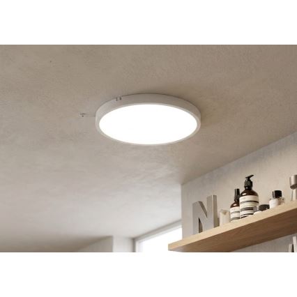 Brilagi - LED kupaonska stropna svjetiljka sa senzorom ZENNA LED/18W/230V pr. 29,5 cm IP44 bijela + daljinsko upravljanje