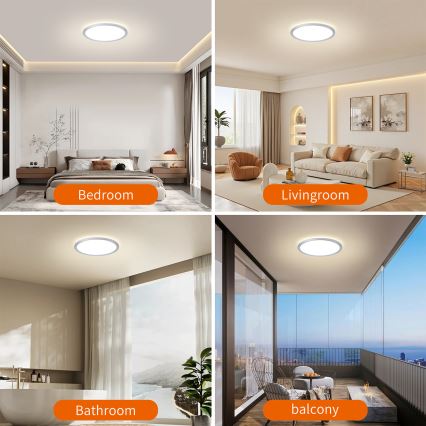 Brilagi - LED stropno svjetlo za kupaonicu ULTRA SLIM LED/12W/230V Ø 22,5 cm, srebrno, IP54