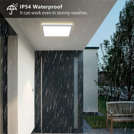 Brilagi - LED kupaonsko stropno svjetlo ULTRA SLIM LED/18W/230V 30x30 cm srebrno IP54