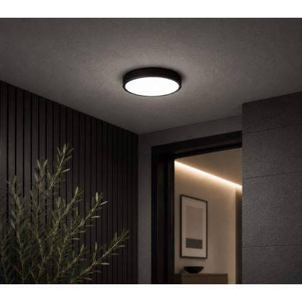 BRILAGI - LED Kupaonska stropna svjetiljka ZENNA LED/12W/230V Ø 25 cm IP44 crna