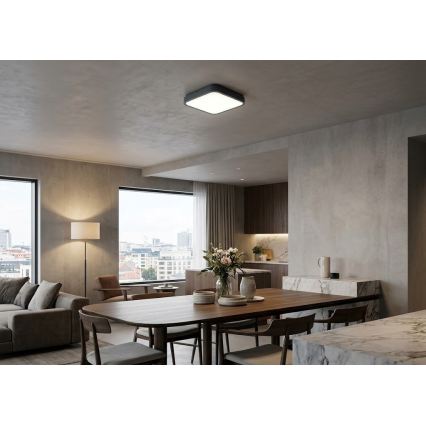 BRILAGI - LED stropna svjetiljka za kupaonicu ZENNA LED/18W/230V 28,5x28,5 cm IP44 antracit