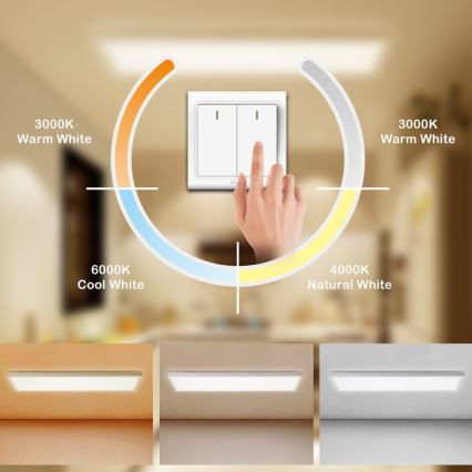 Brilagi - LED stropno svjetlo za kupaonicu FRAME LED/50W/230V 120x30 cm 3000/4000/6000K IP44 bijelo