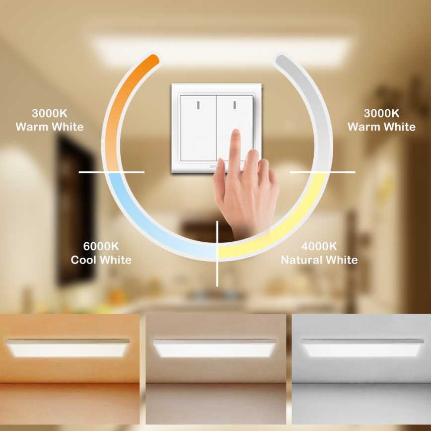 Brilagi - LED stropno svjetlo za kupaonicu FRAME LED/50W/230V 120x30 cm 3000/4000/6000K IP44 bijelo
