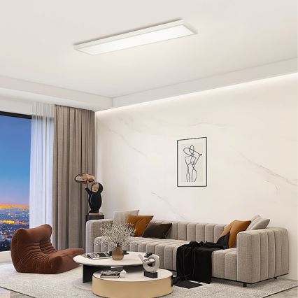 Brilagi - LED stropno svjetlo za kupaonicu s prigušivanjem FRAME SMART LED/50W/230V 120x30 cm 3000-6000K IP44 srebrna + daljinski upravljač