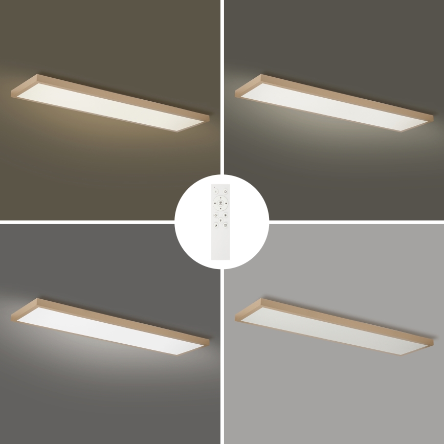 Brilagi - LED prigušivo kupaonsko stropno svjetlo FRAME SMART LED/50W/230V 120x30 cm 3000-6000K IP44 bež + daljinski upravljač