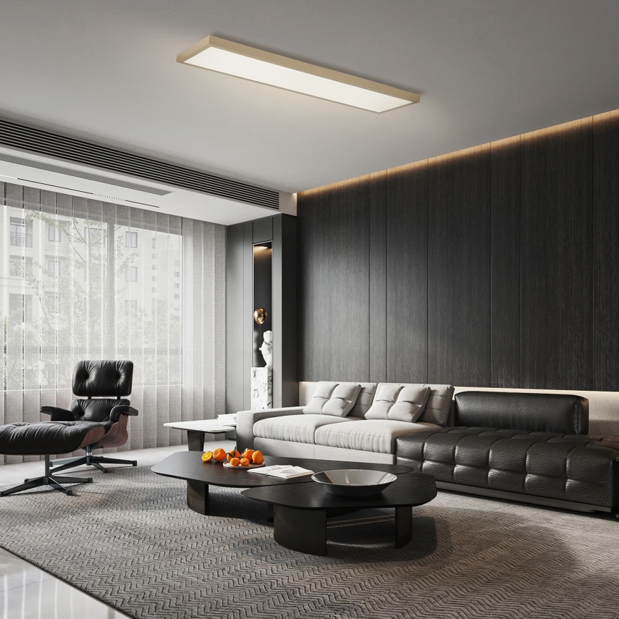 Brilagi - LED prigušivo kupaonsko stropno svjetlo FRAME SMART LED/50W/230V 120x30 cm 3000-6000K IP44 bež + daljinski upravljač
